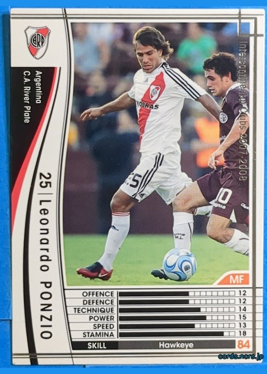 Panini WCCF Football WCCF/2007-2008-028/336 N Leonardo Ponzio Trading Card NM