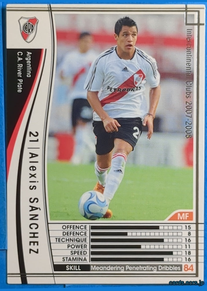 Panini WCCF Football WCCF/2007-2008-029/336 N Alexis Sanchez Trading Card NM