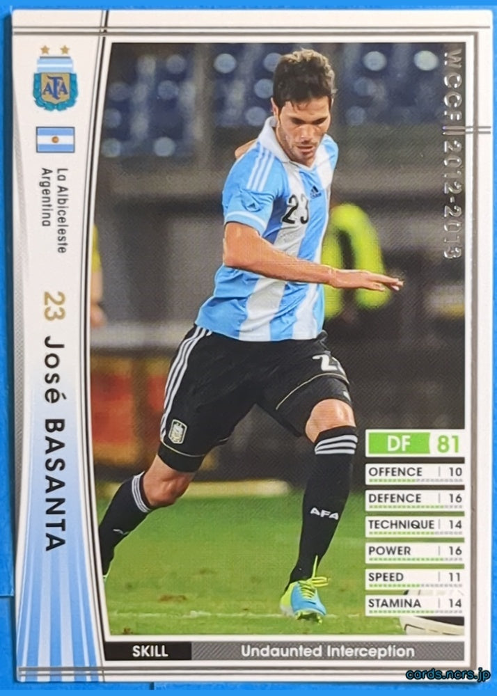 Panini WCCF Football WCCF/2012-2013-A02/80 N José BASANTA Trading Card NM