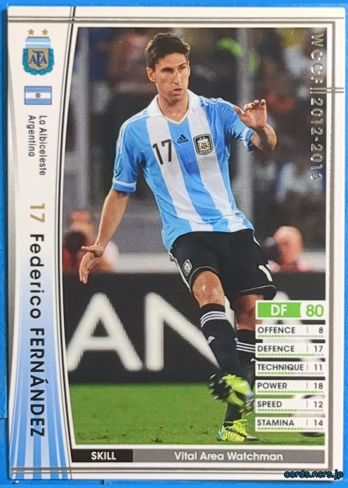 Panini WCCF Football WCCF/2012-2013-A04/80 N Federico Fernández Trading Card NM