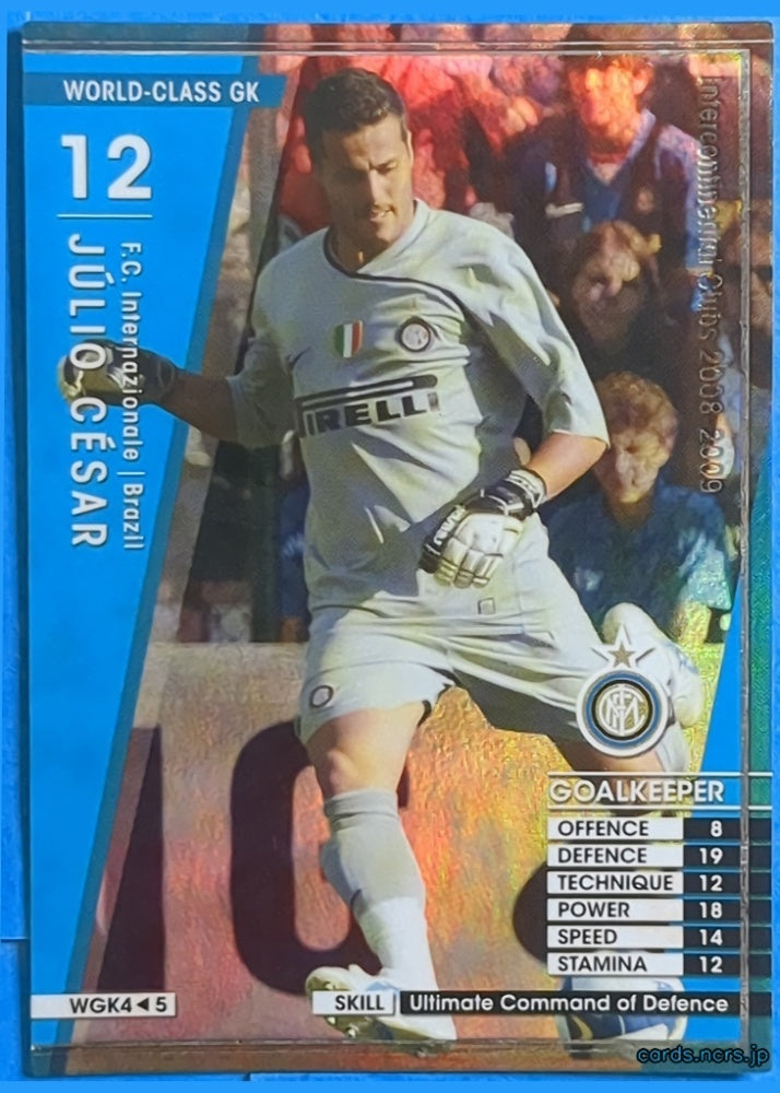 Panini WCCF Football WCCF/2008-2009-WGK4/5 N Júlio César Trading Card NM