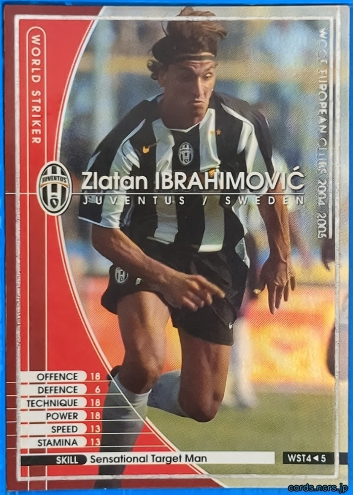 Panini WCCF Football WCCF/2004-2005-WST4/5 N Zlatan Ibrahimović Trading Card NM