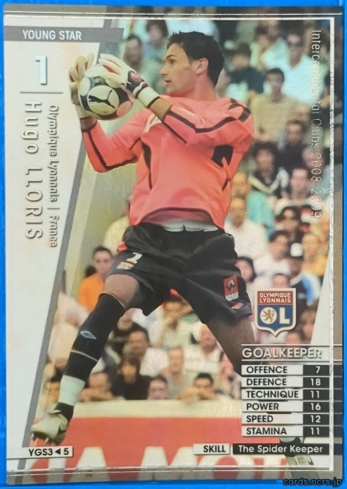 Panini WCCF Football WCCF/2008-2009-YGS3/5 N Hugo LLORIS Trading Card NM