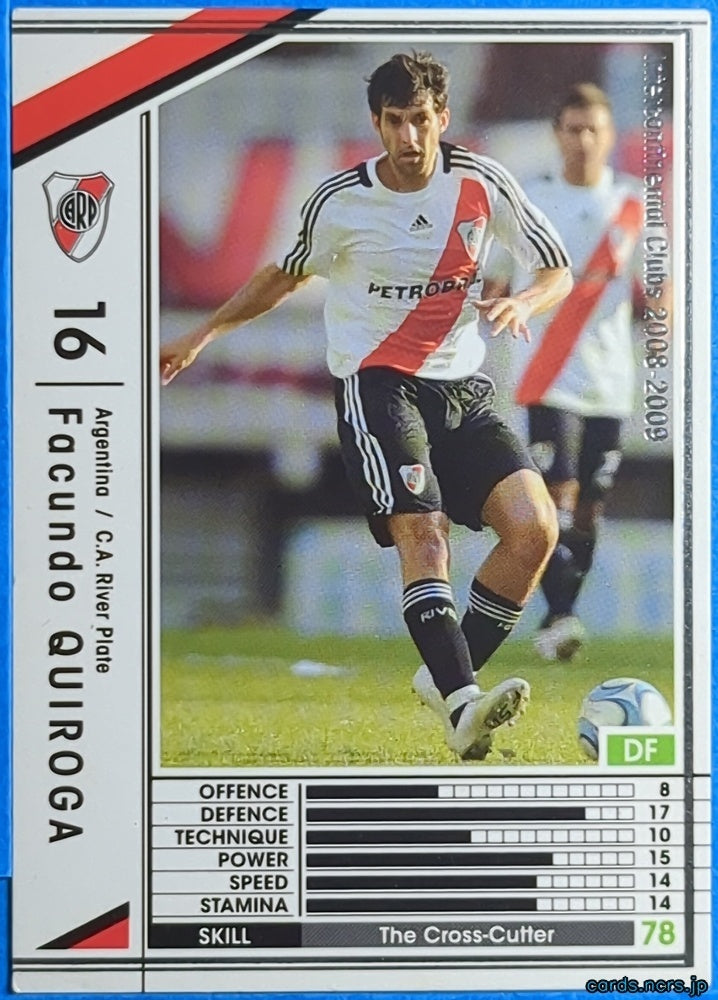 Panini WCCF Football WCCF/2008-2009-019/352 N Facundo Quiroga Trading Card NM