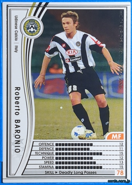Panini WCCF Football WCCF/2005-2006-262/336EN N Roberto BARONIO Trading Card NM