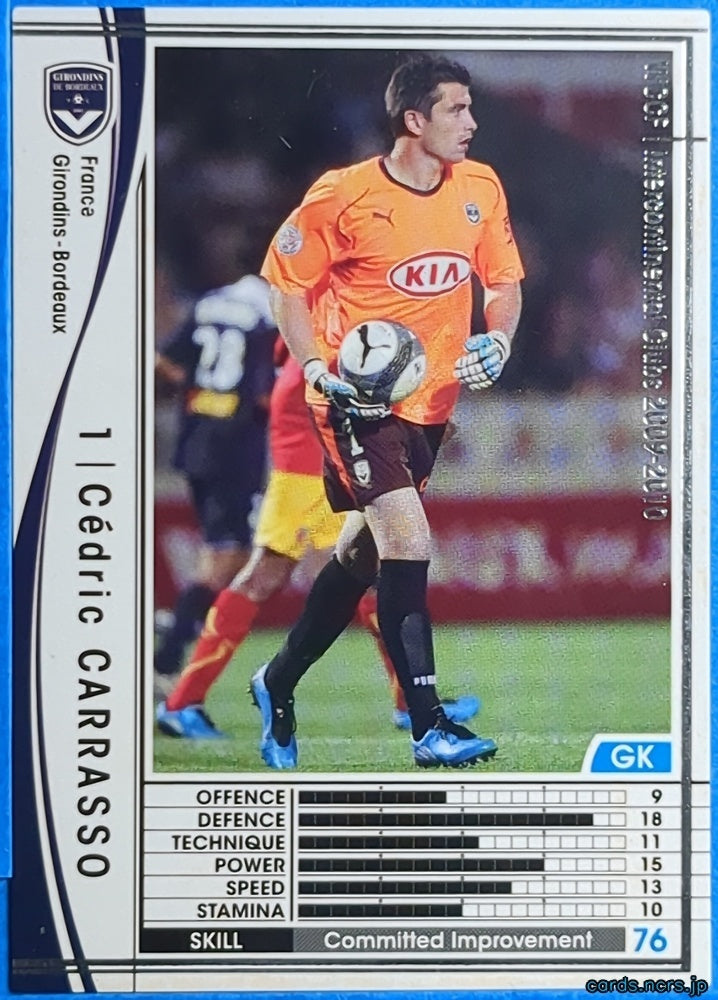 Panini WCCF Football WCCF/2009-2010-129/384 N Cédric Carrasso Trading Card NM
