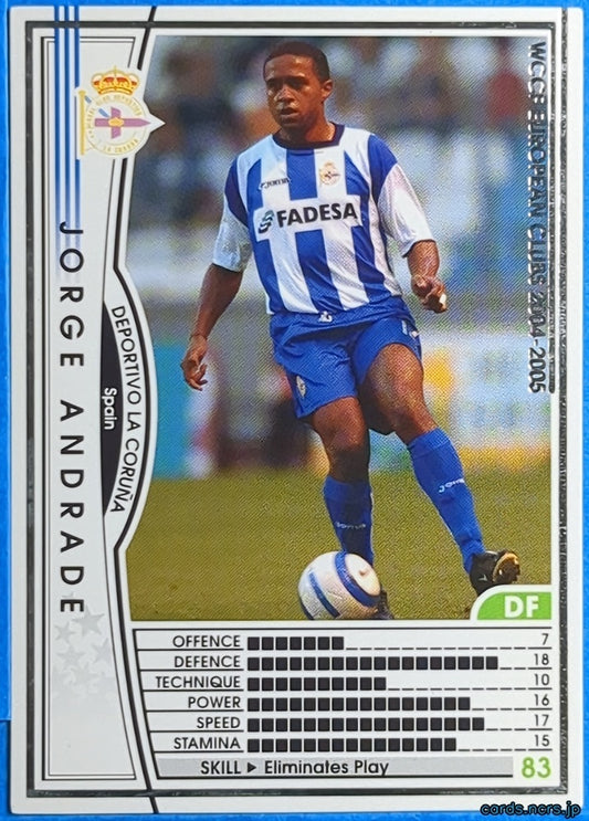 Panini WCCF Football WCCF/2004-2005-196/224 N Jorge Andrade Trading Card NM