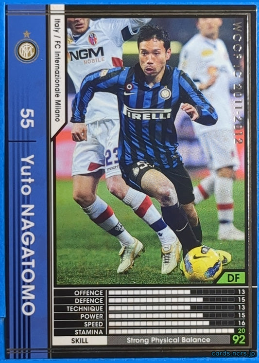 Panini WCCF Football WCCF/2011-2012-196/384 N Yuto NAGATOMO Trading Card NM