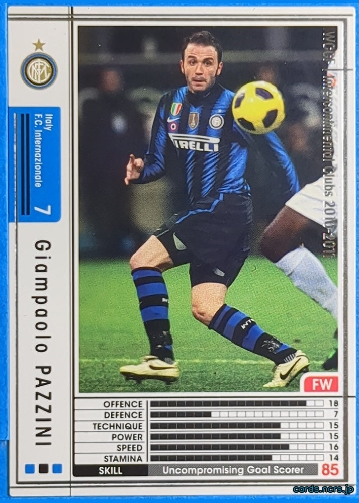 Panini WCCF Football WCCF/2010-2011-224/352 N Giampaolo Pazzini Trading Card EX