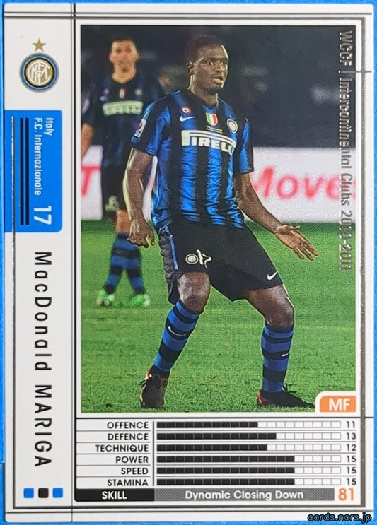 Panini WCCF Football WCCF/2010-2011-219/352 N MacDonald MARIGA Trading Card NM