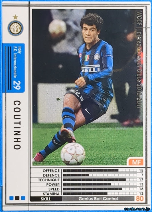 Panini WCCF Football WCCF/2010-2011-218/352 N COUTINHO Trading Card NM