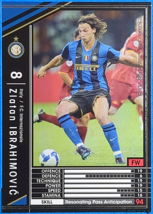Panini WCCF Football WCCF/2008-2009-255/352 N Zlatan Ibrahimović Trading Card NM
