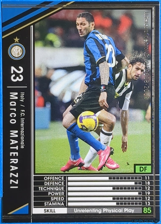 Panini WCCF Football WCCF/2008-2009-246/352 N Marco MATERAZZI Trading Card NM