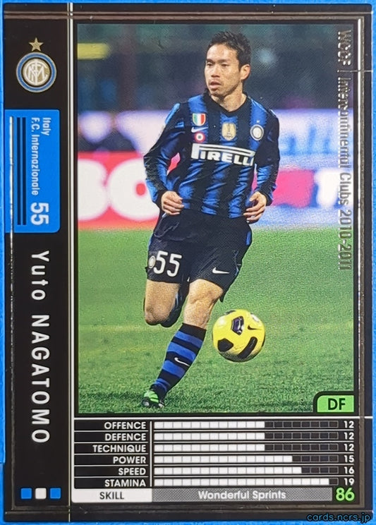 Panini WCCF Football WCCF/2010-2011-214/352 N Yuto NAGATOMO Trading Card NM