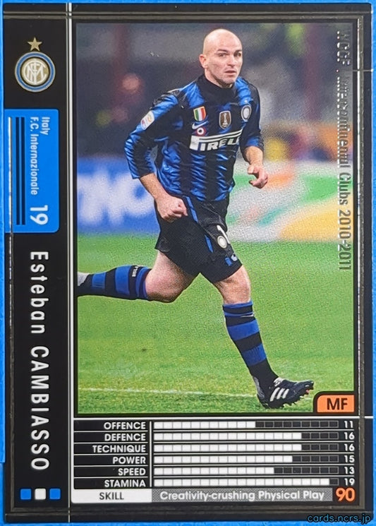 Panini WCCF Football WCCF/2010-2011-217/352 N Esteban Cambiasso Trading Card NM