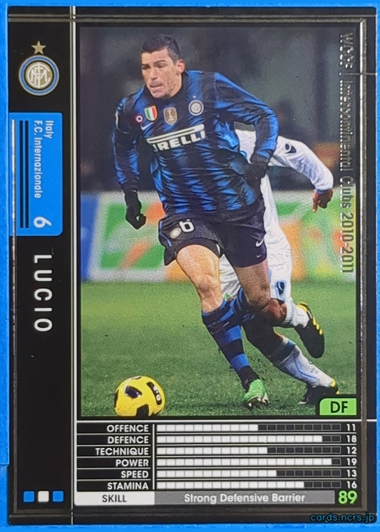 Panini WCCF Football WCCF/2010-2011-212/352 N LUCIO Trading Card NM
