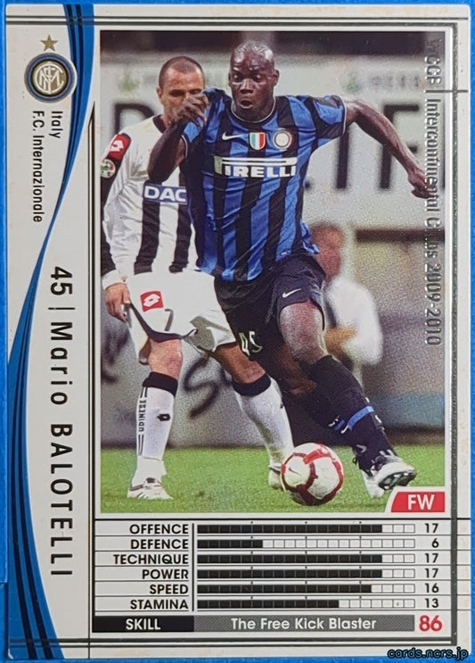 Panini WCCF Football WCCF/2009-2010-254/384 N Mario Balotelli Trading Card NM