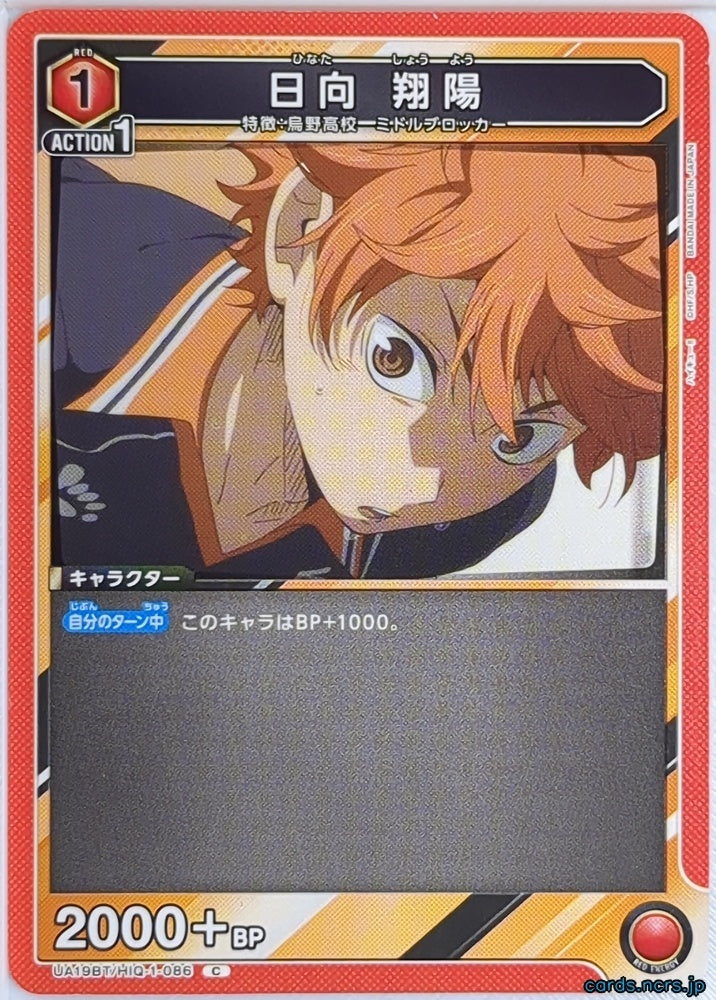 Union Arena Haikyu!! UA19BT/HIQ-1-086C C Shoyo Hinata Trading Card NM