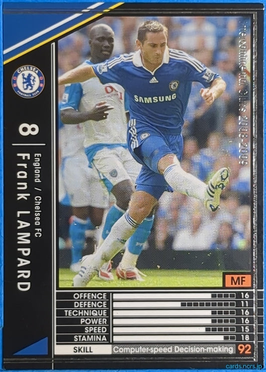 Panini WCCF Football WCCF/2008-2009-091/352 N Frank LAMPARD Trading Card NM
