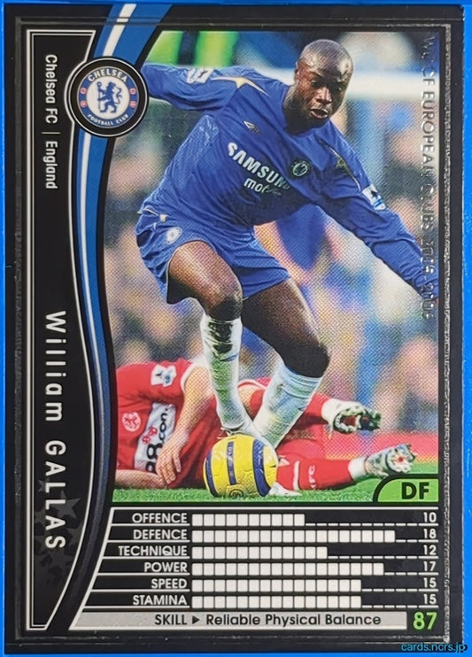 Panini WCCF Football WCCF/2005-2006-021/336EN N William Gallas Trading Card NM