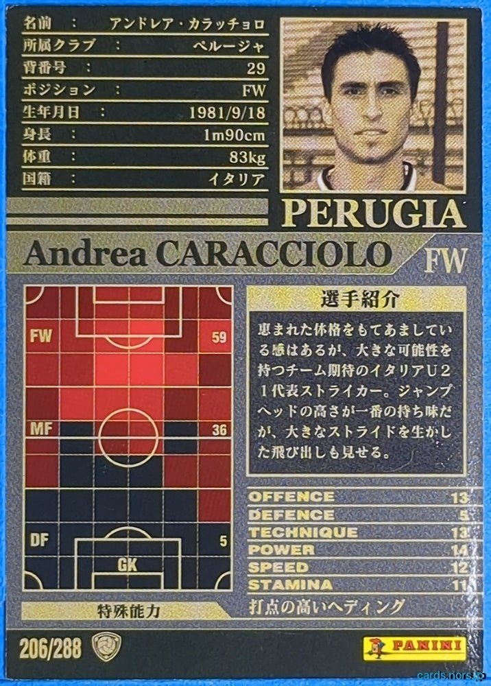 Panini WCCF Football WCCF/2002-2003-206/288 N Trading Card NM