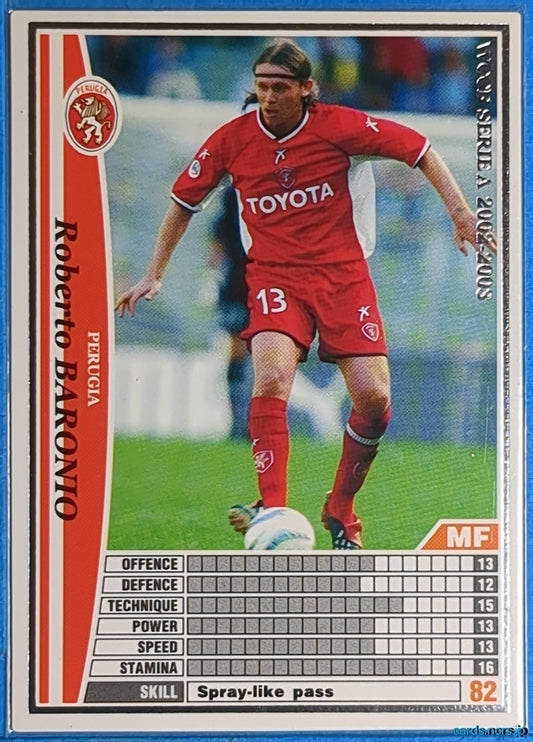 Panini WCCF Football WCCF/2002-2003-200/288 N Roberto BARONIO Trading Card NM