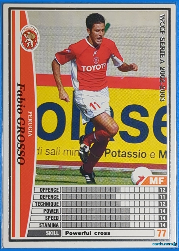 Panini WCCF Football WCCF/2002-2003-202/288 N Fabio Grosso Trading Card NM