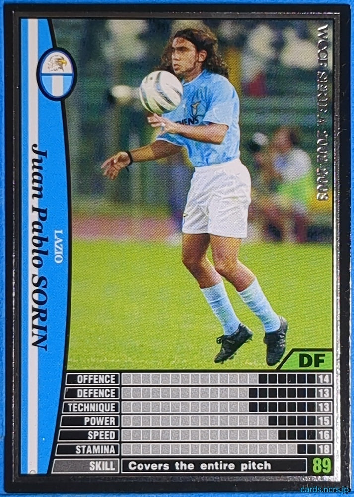 Panini WCCF Football WCCF/2002-2003-135/288EN N Juan Pablo Sorin Trading Card NM