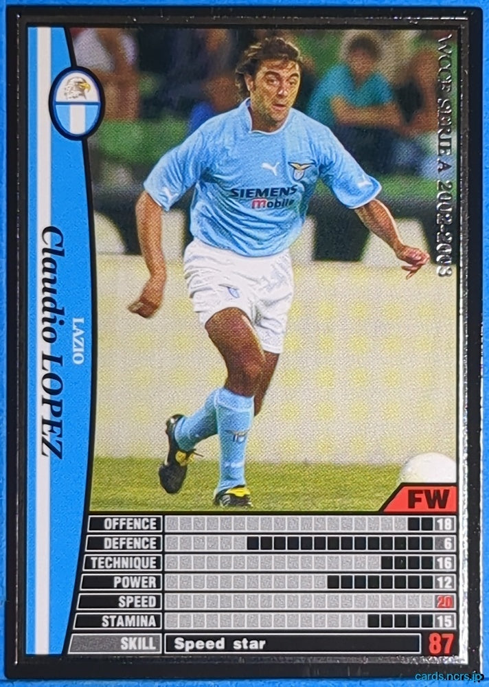 Panini WCCF Football WCCF/2002-2003-144/288EN N Claudio Lopez Trading Card NM