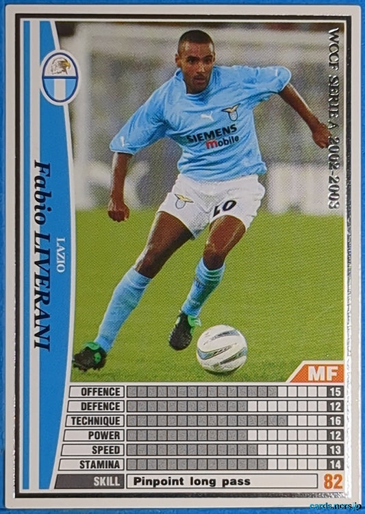 Panini WCCF Football WCCF/2002-2003-138/288EN N Fabio LIVERANI Trading Card NM