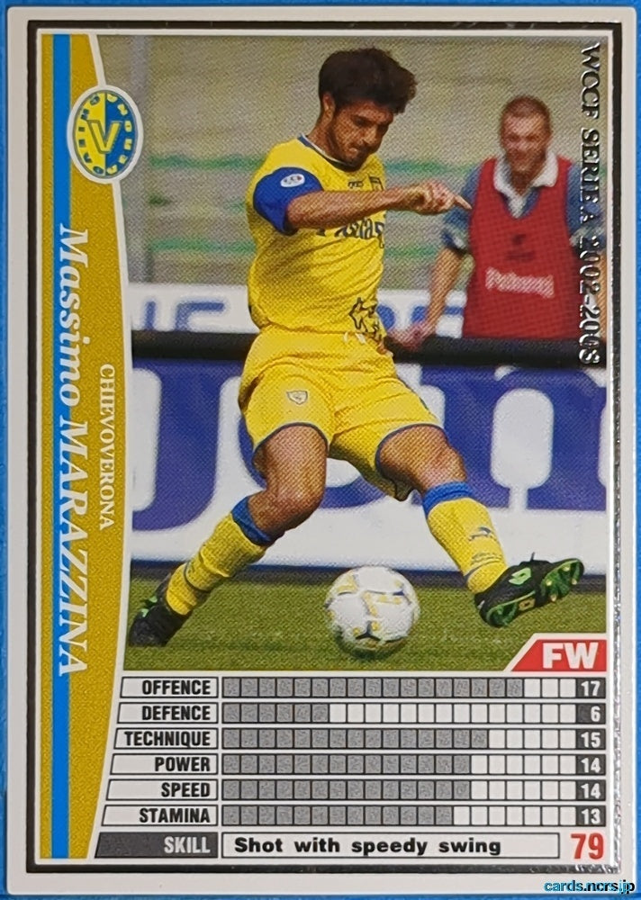 Panini WCCF Football WCCF/2002-2003-063/288EN N Massimo MARAZZINA Trading Card NM