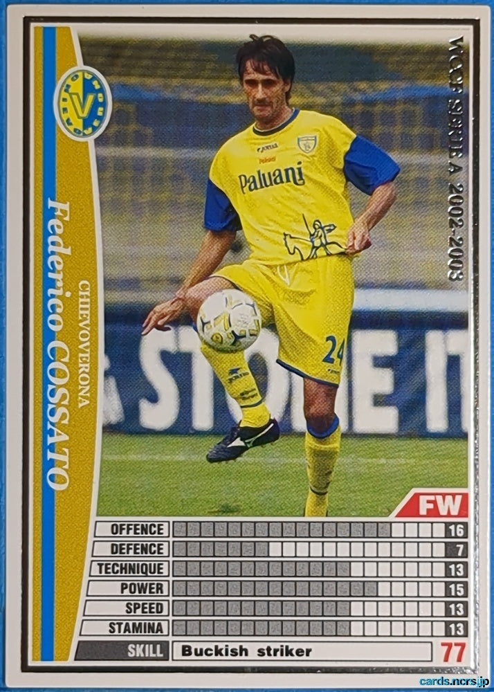 Panini WCCF Football WCCF/2002-2003-062/288EN N Federico COSSATO Trading Card NM