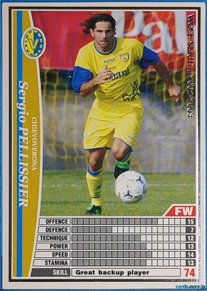 Panini WCCF Football WCCF/2002-2003-064/288EN N Sergio PELLISSIER Trading Card NM