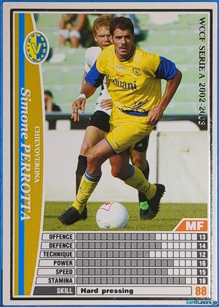Panini WCCF Football WCCF/2002-2003-060/288 N Simone PERROTTA Trading Card NM