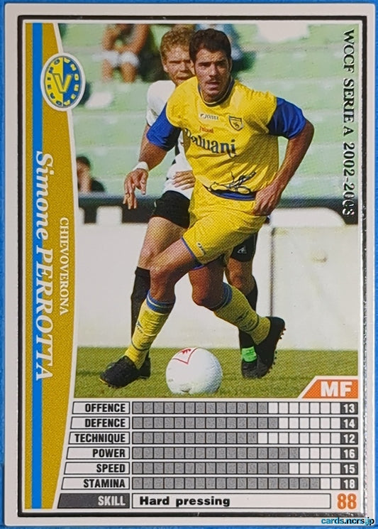 Panini WCCF Football WCCF/2002-2003-060/288 N Simone PERROTTA Trading Card NM