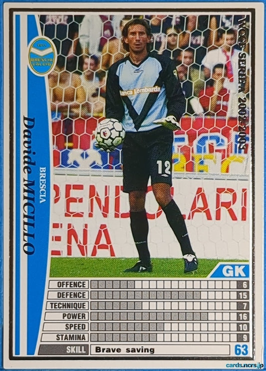 Panini WCCF Football WCCF/2002-2003-033/288 N Davide Micillo Trading Card NM