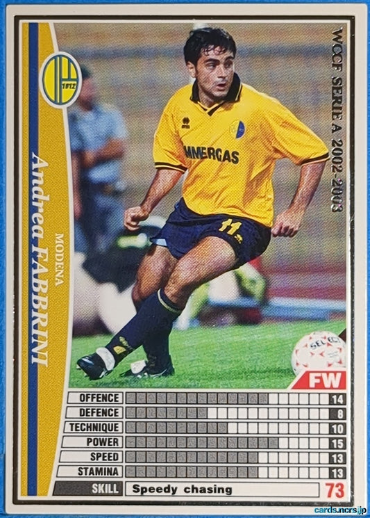 Panini WCCF Football WCCF/2002-2003-173/288EN N Andrea Fabbrini Trading Card NM