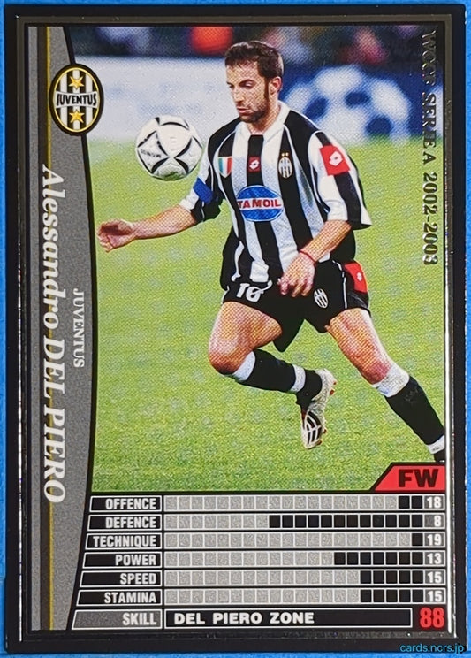 Panini WCCF Football WCCF/2002-2003-125/288 N Alessandro Del Piero Trading Card NM