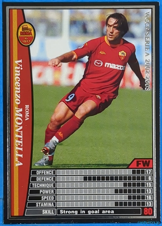 Panini WCCF Football WCCF/2002-2003-255/288 N Vincenzo Montella Trading Card NM