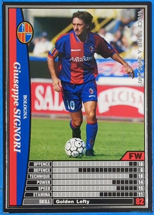 Panini WCCF Football WCCF/2002-2003-032/288 N Giuseppe Signori Trading Card NM