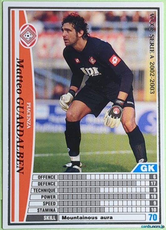 Panini WCCF Football WCCF/2002-2003-209/288 N Matteo GUARDALBEN Trading Card NM