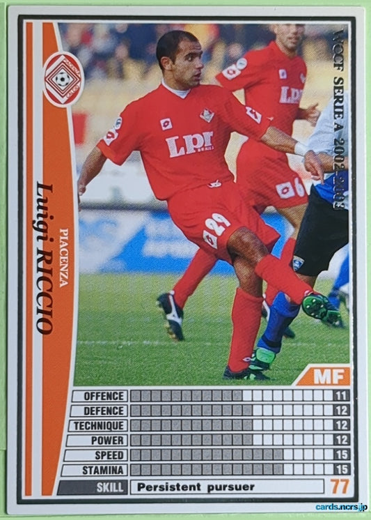 Panini WCCF Football WCCF/2002-2003-221/288EN N Luigi RICCIO Trading Card NM