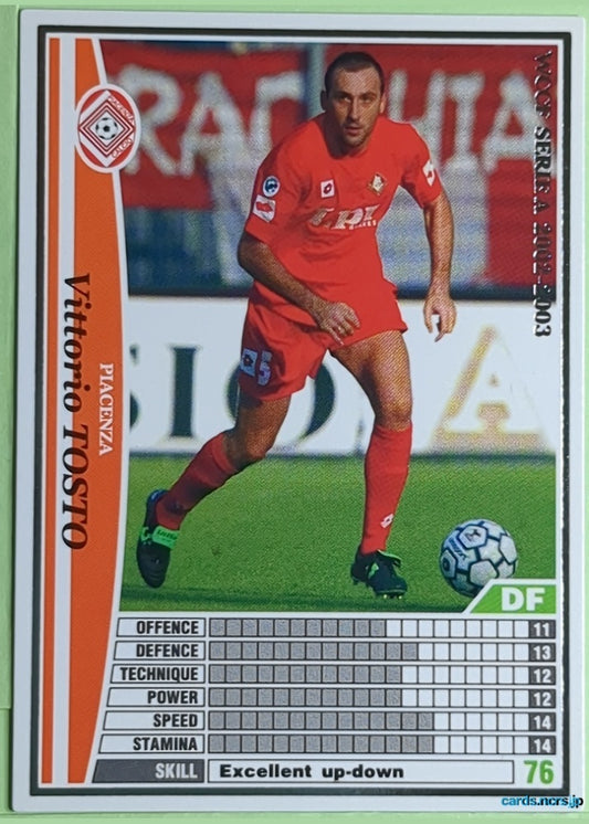 Panini WCCF Football WCCF/2002-2003-223/288 N Vittorio TOSTO Trading Card NM
