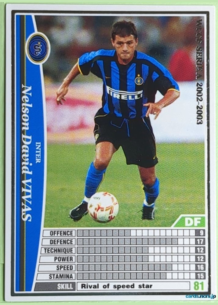 Panini WCCF Football WCCF/2002-2003-102/288 N Nelson David Vivas Trading Card NM