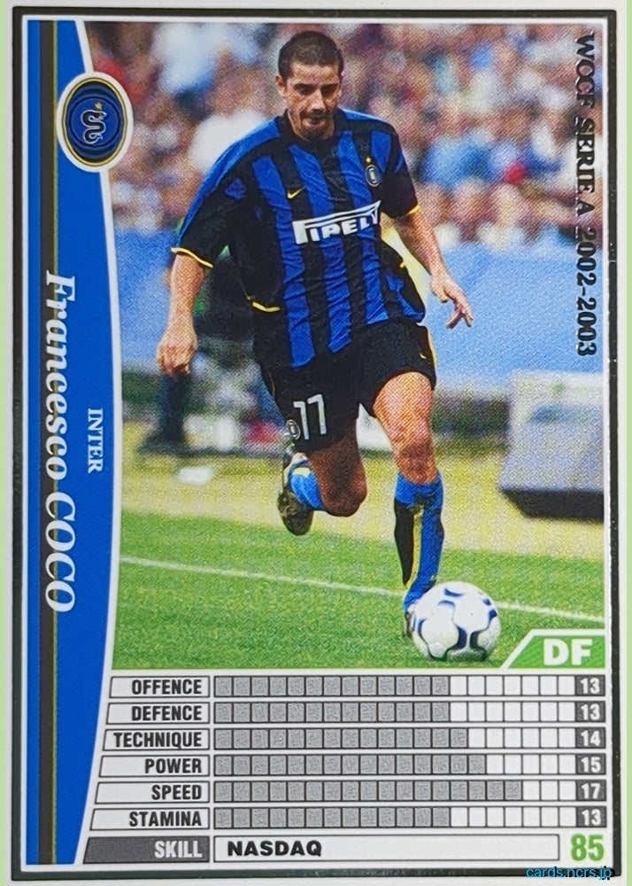 Panini WCCF Football WCCF/2002-2003-099/288 N Francesco Coco Trading Card NM