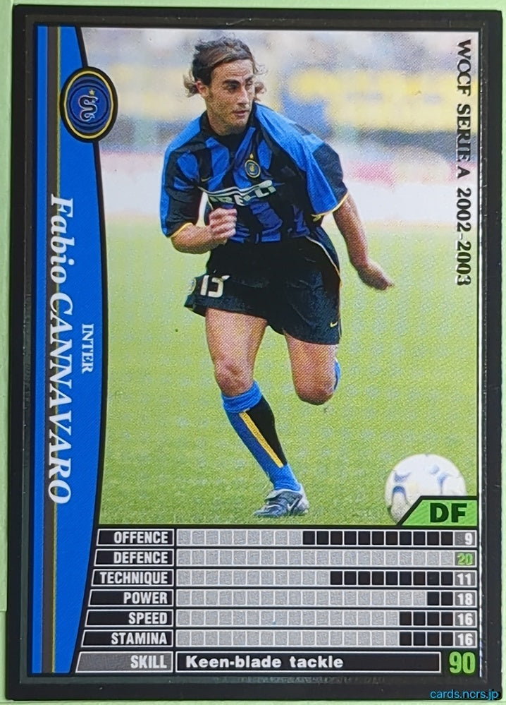 Panini WCCF Football WCCF/2002-2003-098/288 N Fabio Cannavaro Trading Card NM