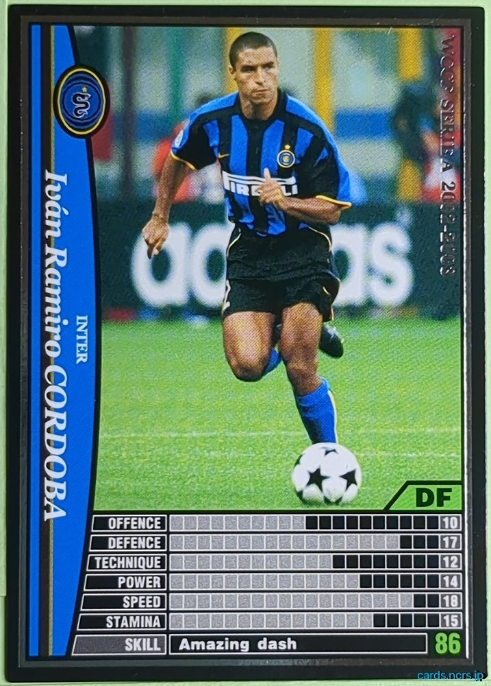 Panini WCCF Football WCCF/2002-2003-100/288EN N Iván Ramiro Córdoba Trading Card NM