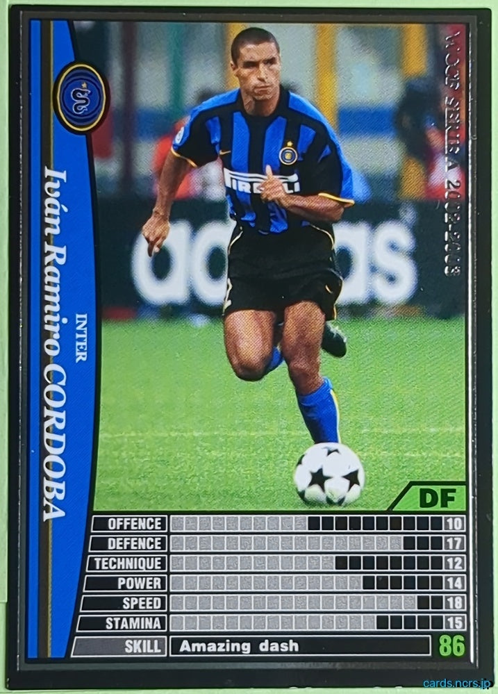 Panini WCCF Football WCCF/2002-2003-100/288 N Iván Ramiro Córdoba Trading Card NM