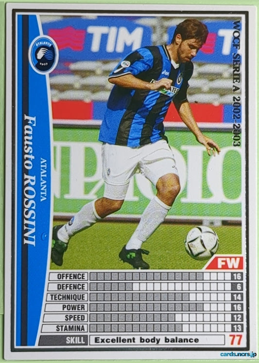 Panini WCCF Football WCCF/2002-2003-016/288 N Fausto Rossini Trading Card NM