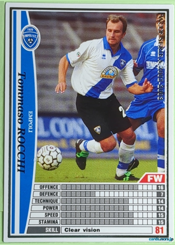 Panini WCCF Football WCCF/2002-2003-094/288 N Tommaso Rocchi Trading Card NM